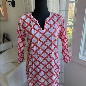 Roller Rabbit Seashell Print V-Neck Tunic